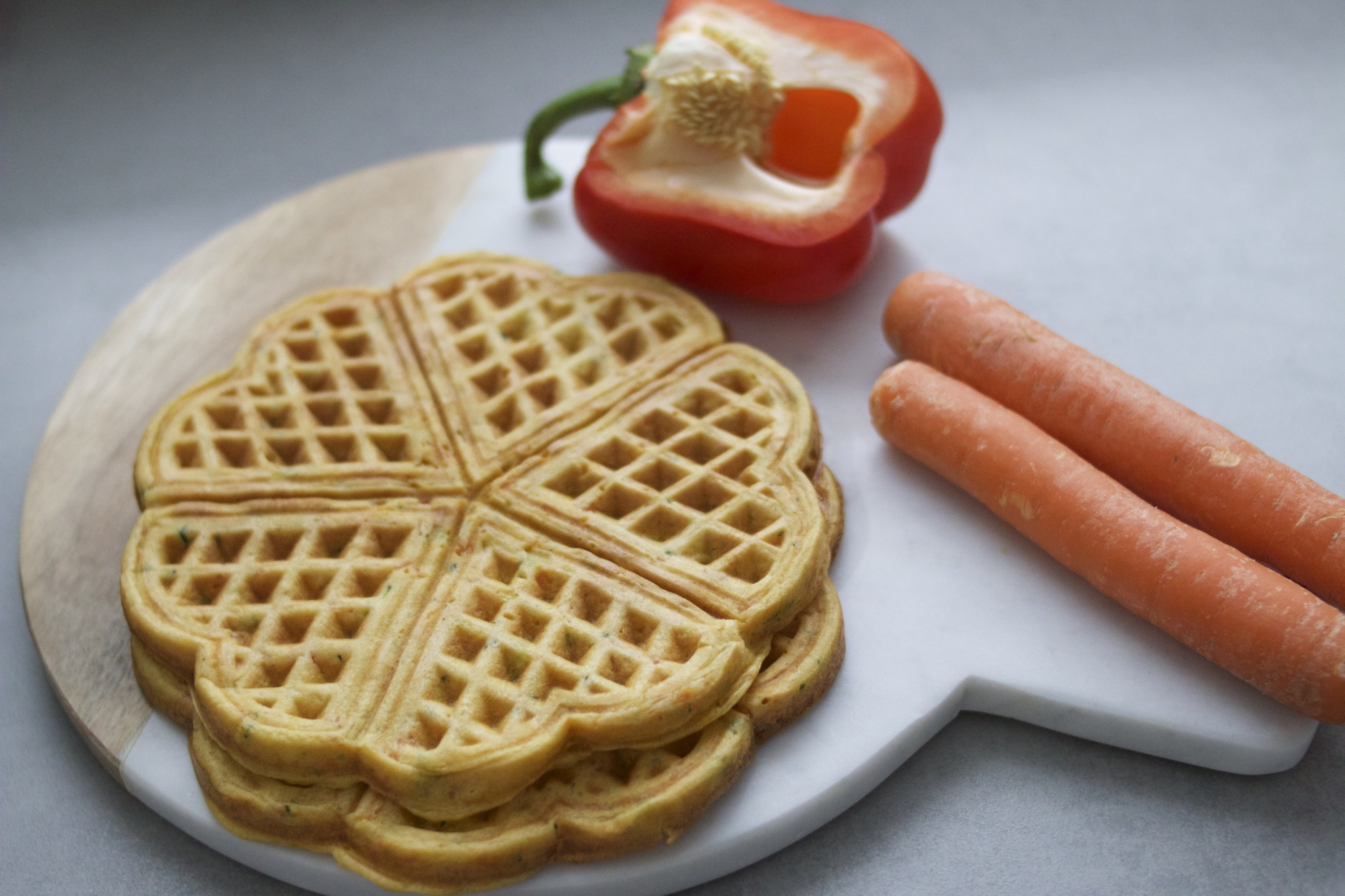GESUNDE WAFFELN MIT GEMÜSE für Kinder